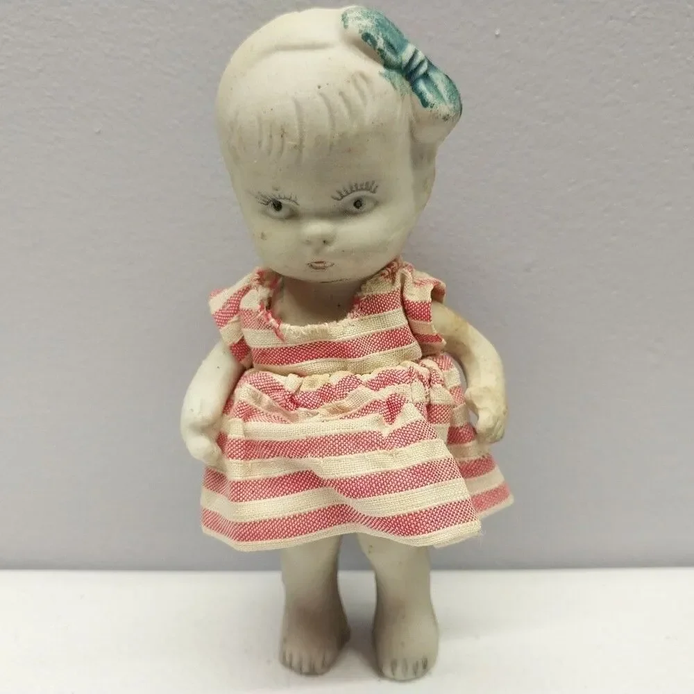 Vintage Made In Japan All Bisque Doll 4.5